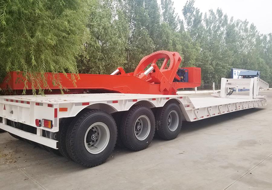 3 lines 6 axles 100tons lowbed trailer