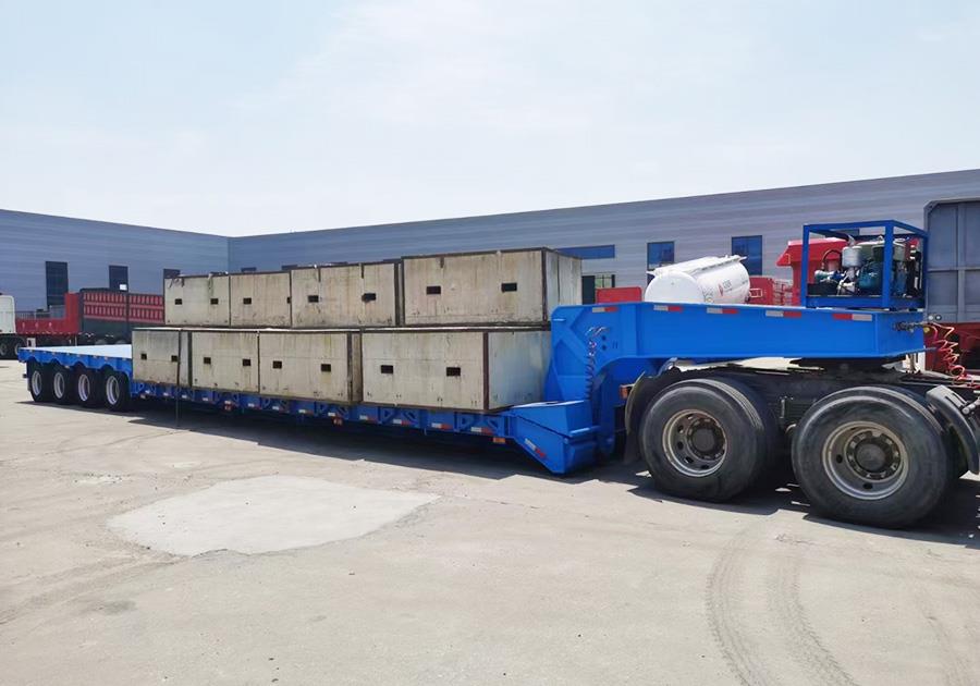 4 Axles front load lowbed trailer