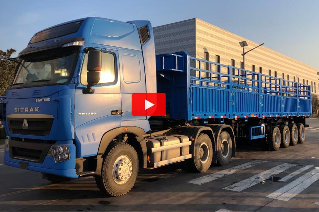 4 axles 40ft dropside trailer ABS test