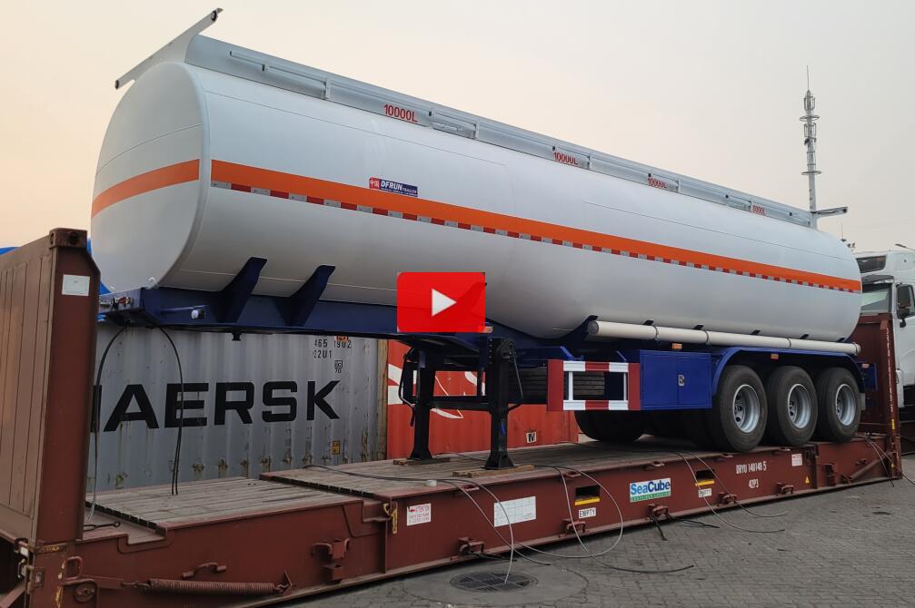 40000Liters fuel tank trailer load flat rack container