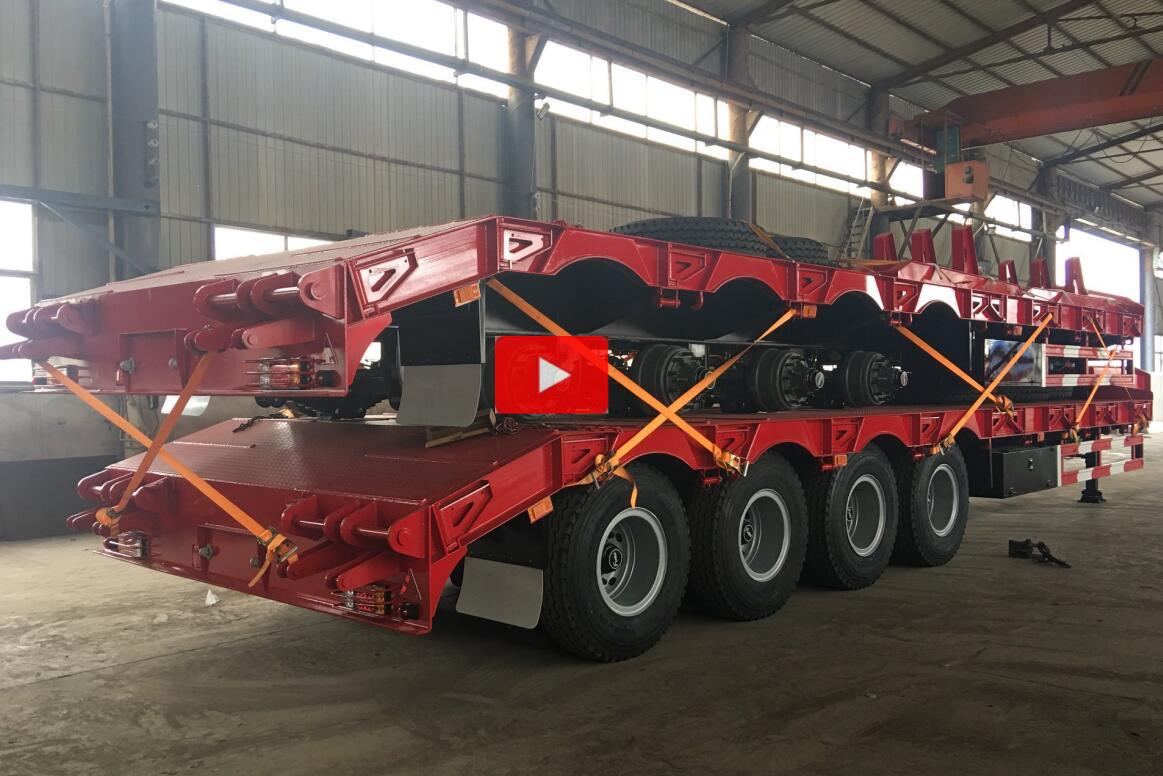 4 axles 14m 70tons lowbed for Angola