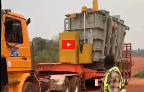 4 axles 80tons lowbed trailer in Mali