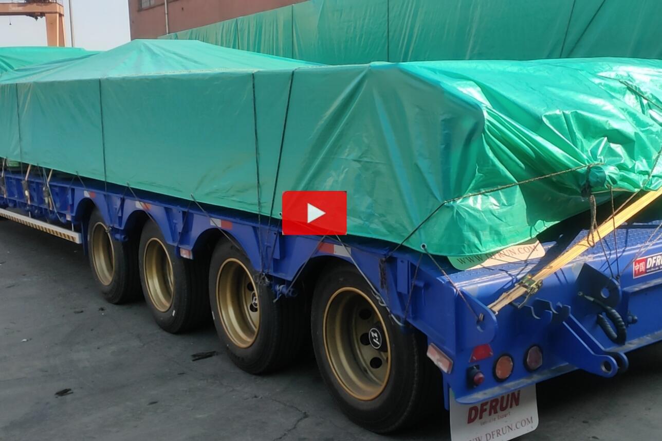 4 axles lowbed trailer package before load ship