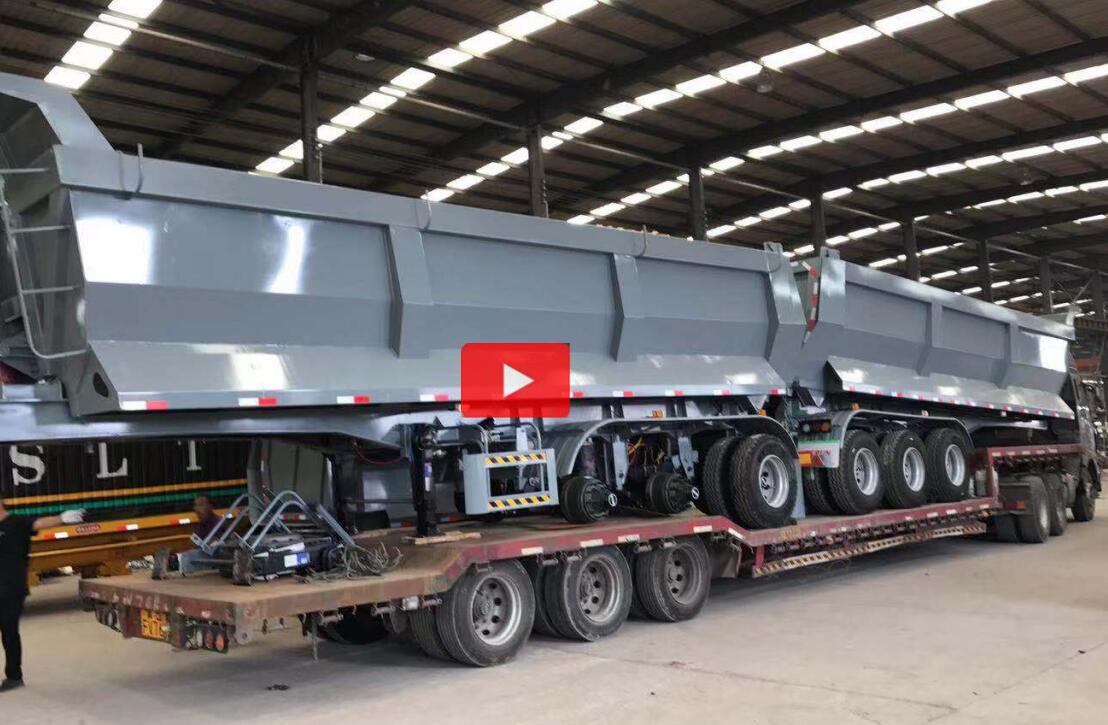 3 axles 33m3 dump trailer deliver to Mongolia