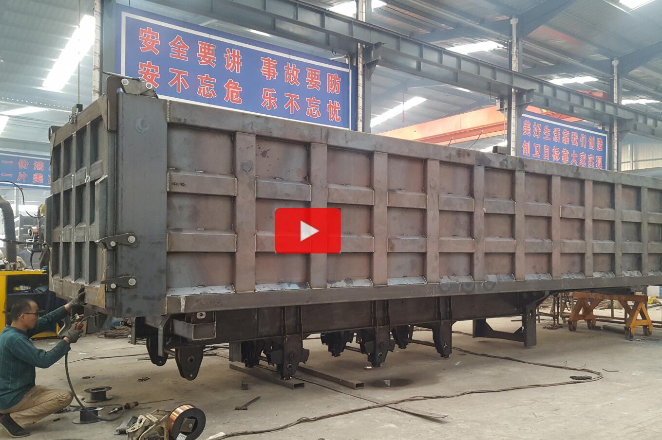 4 axles 40m3 dump trailer under production