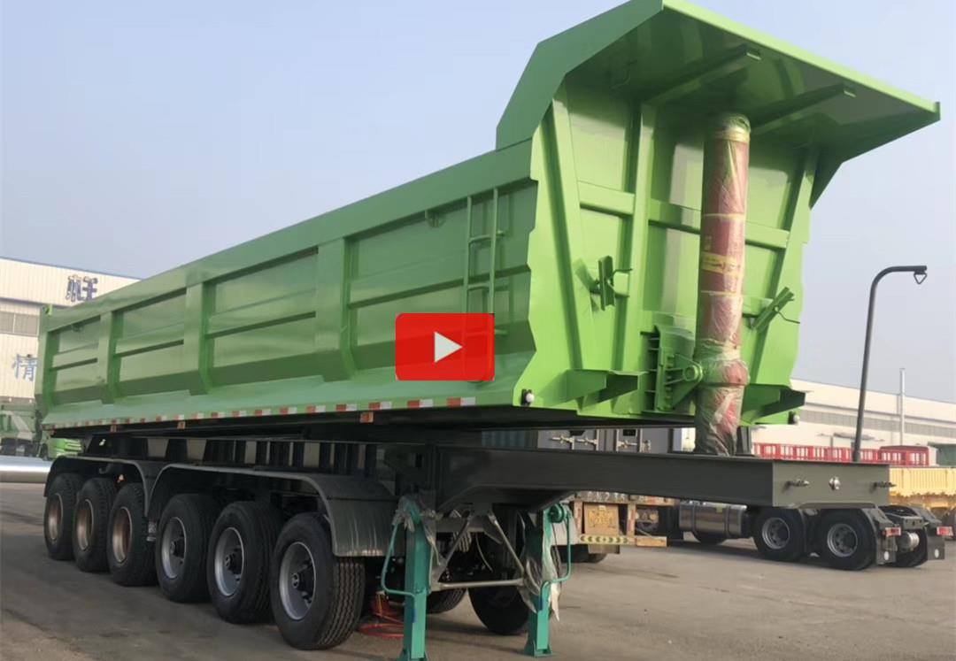 6 axles 45m3 dump trailer for Angola