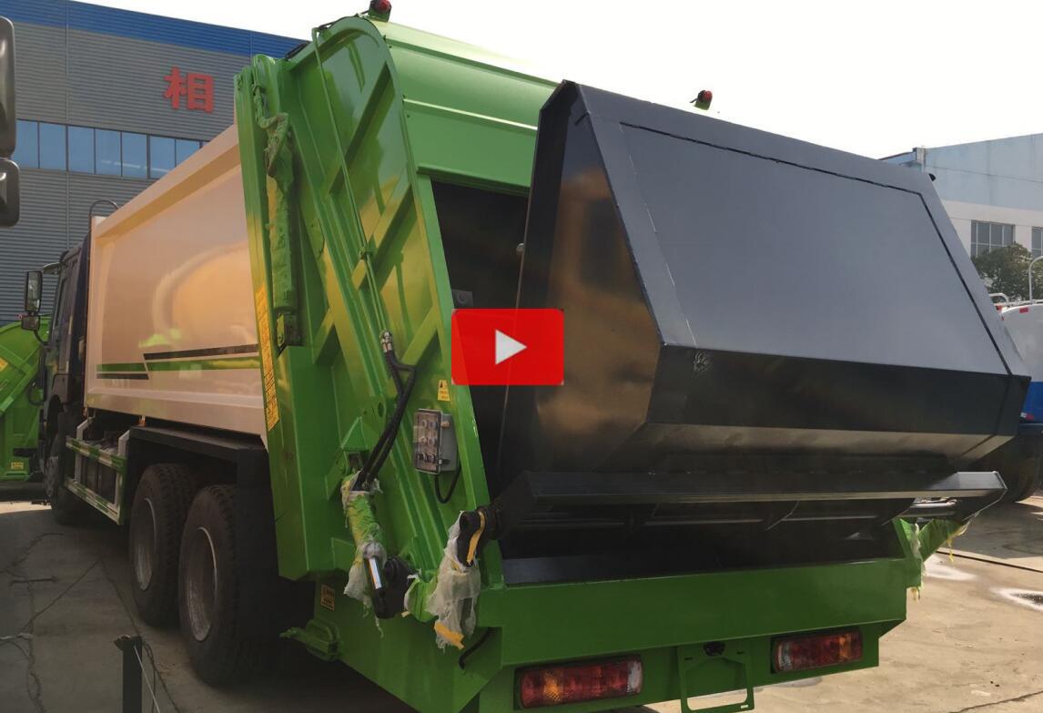 Compactor garbage truck for construction site