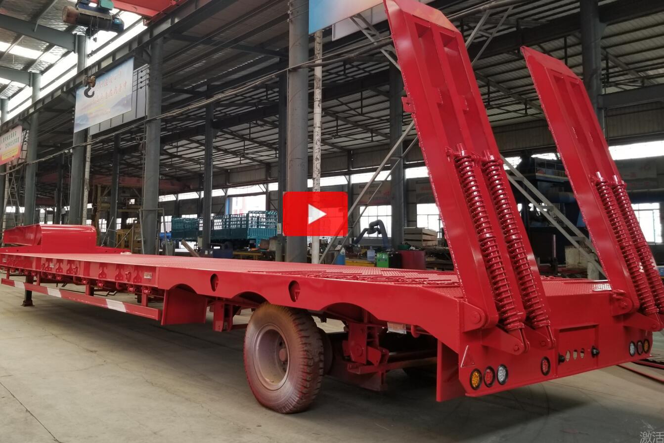 3 axles 60tons 16m lowbed trailer to Madagascar