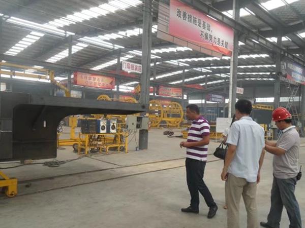 Sudan client visit factory for the lowbed trailer